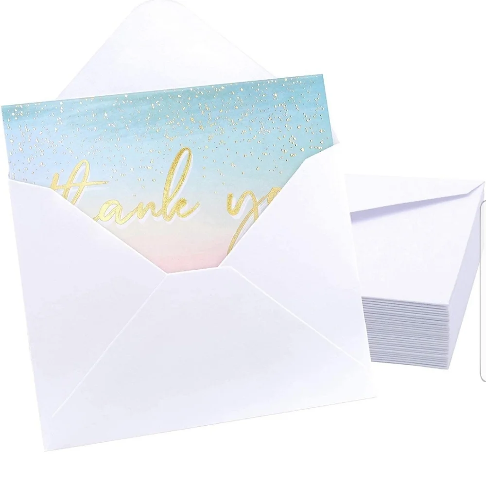 10 ct  Thank You Cards -Elegant Watercolor…